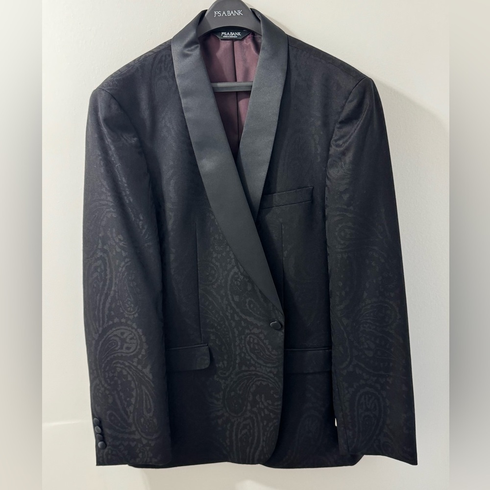Jos.A.Bank Black Tuxedo/Dinner Jacket, Size 46 Long, New With Tags